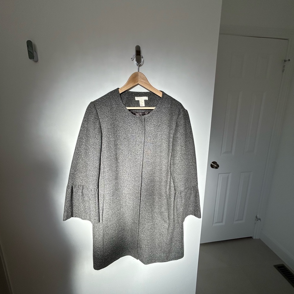 H&M Zip up Coat in Gray